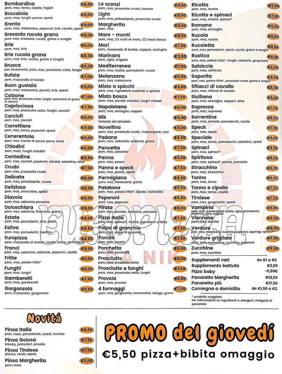 Europizza da Nik Photo Menu 2