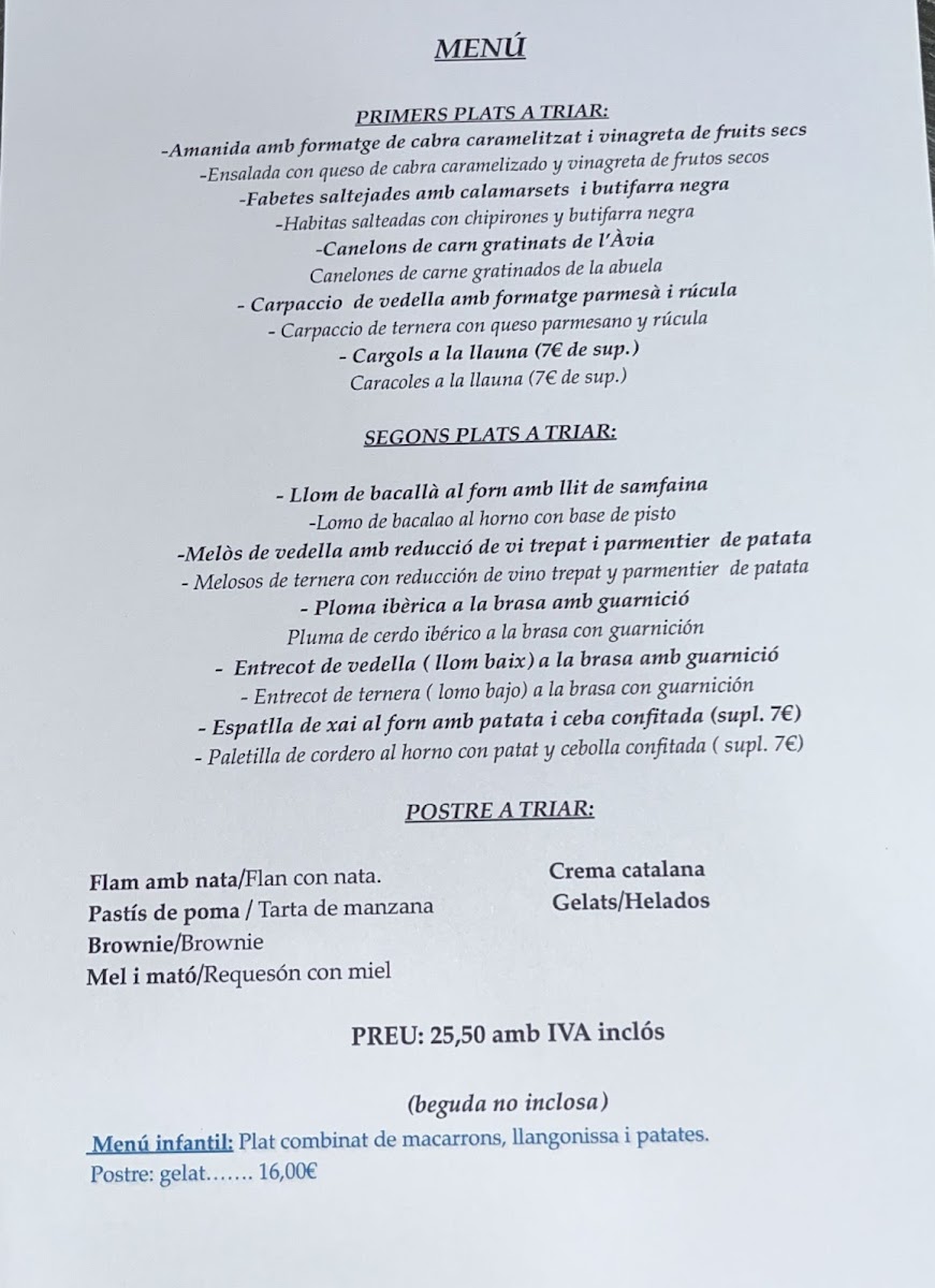 Olivera Restaurant Photo Menu 1