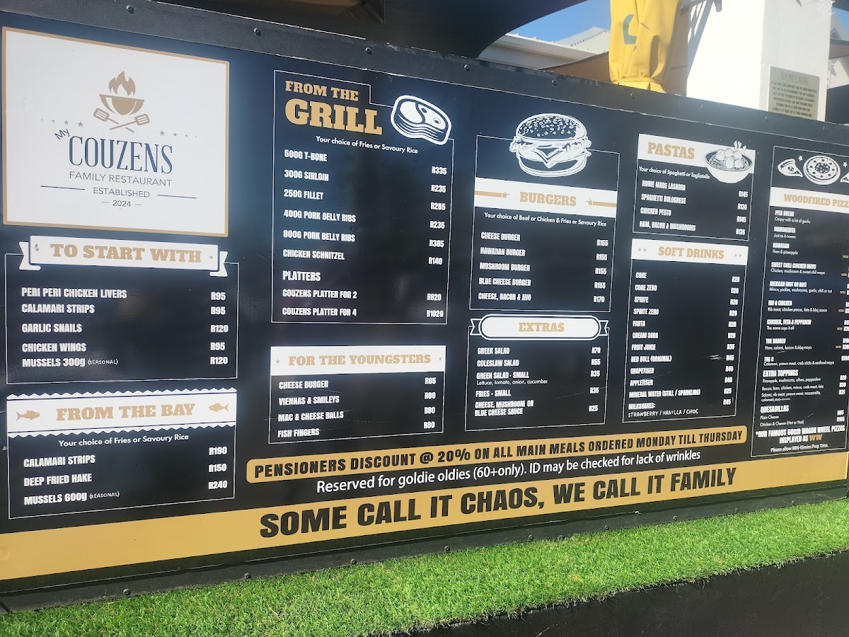 My Couzens Family Restaurant Photo Menu 6