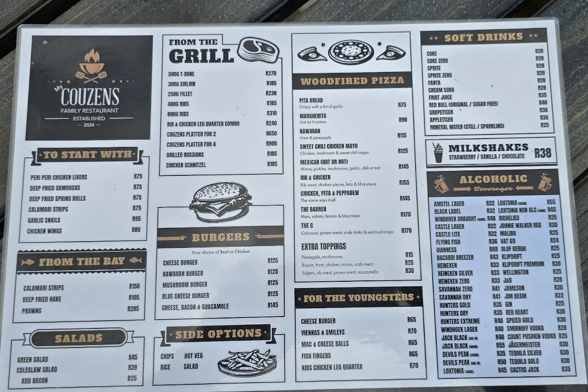 My Couzens Family Restaurant Photo Menu 7