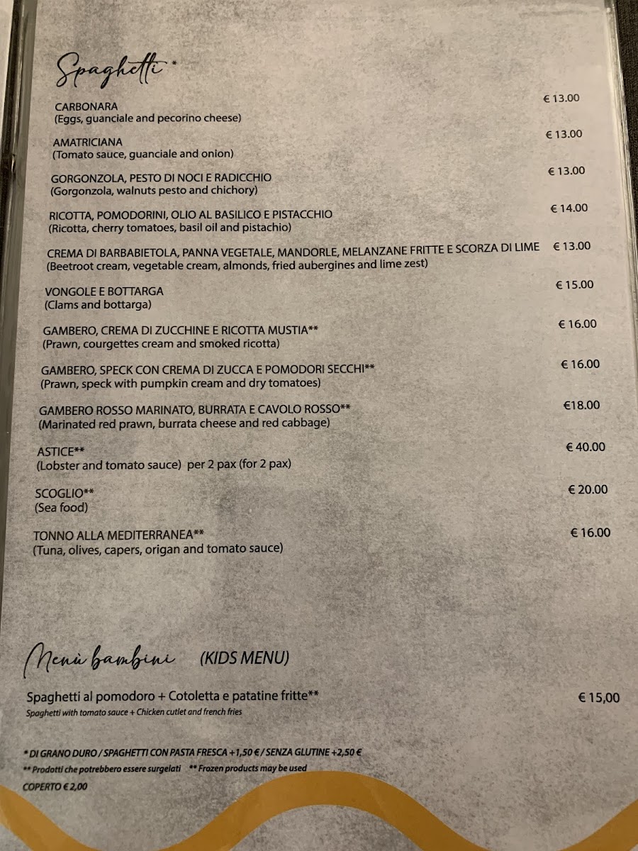 m 'n m vineria & spaghetteria Photo Menu 10