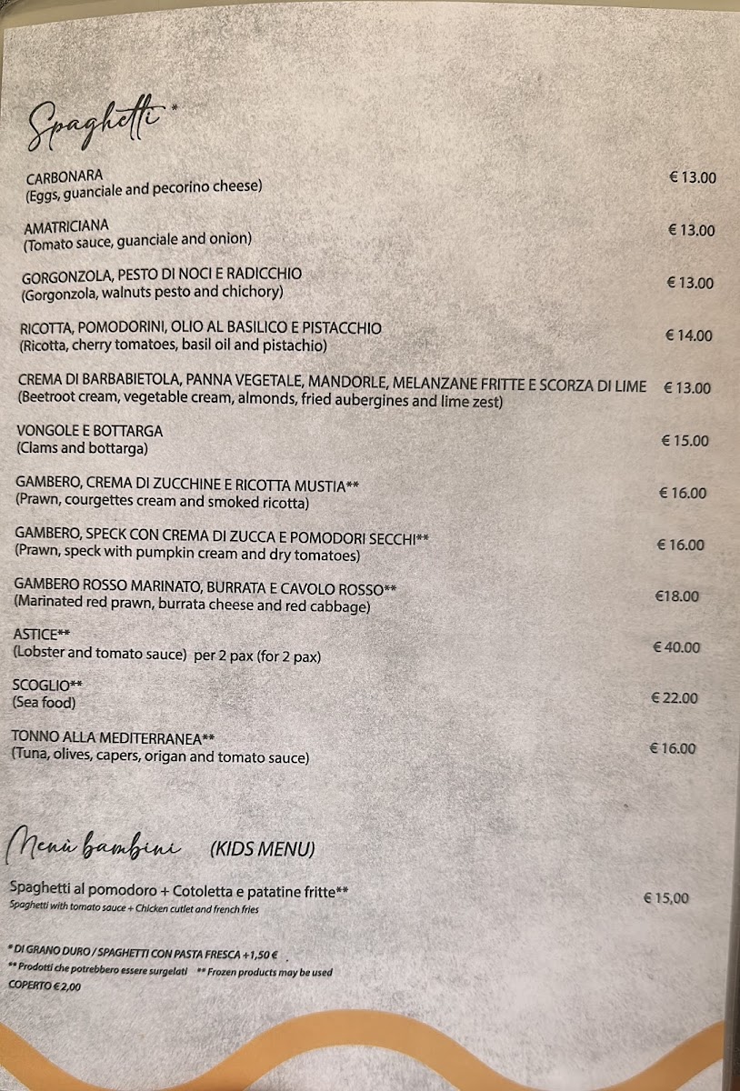 m 'n m vineria & spaghetteria Photo Menu 6