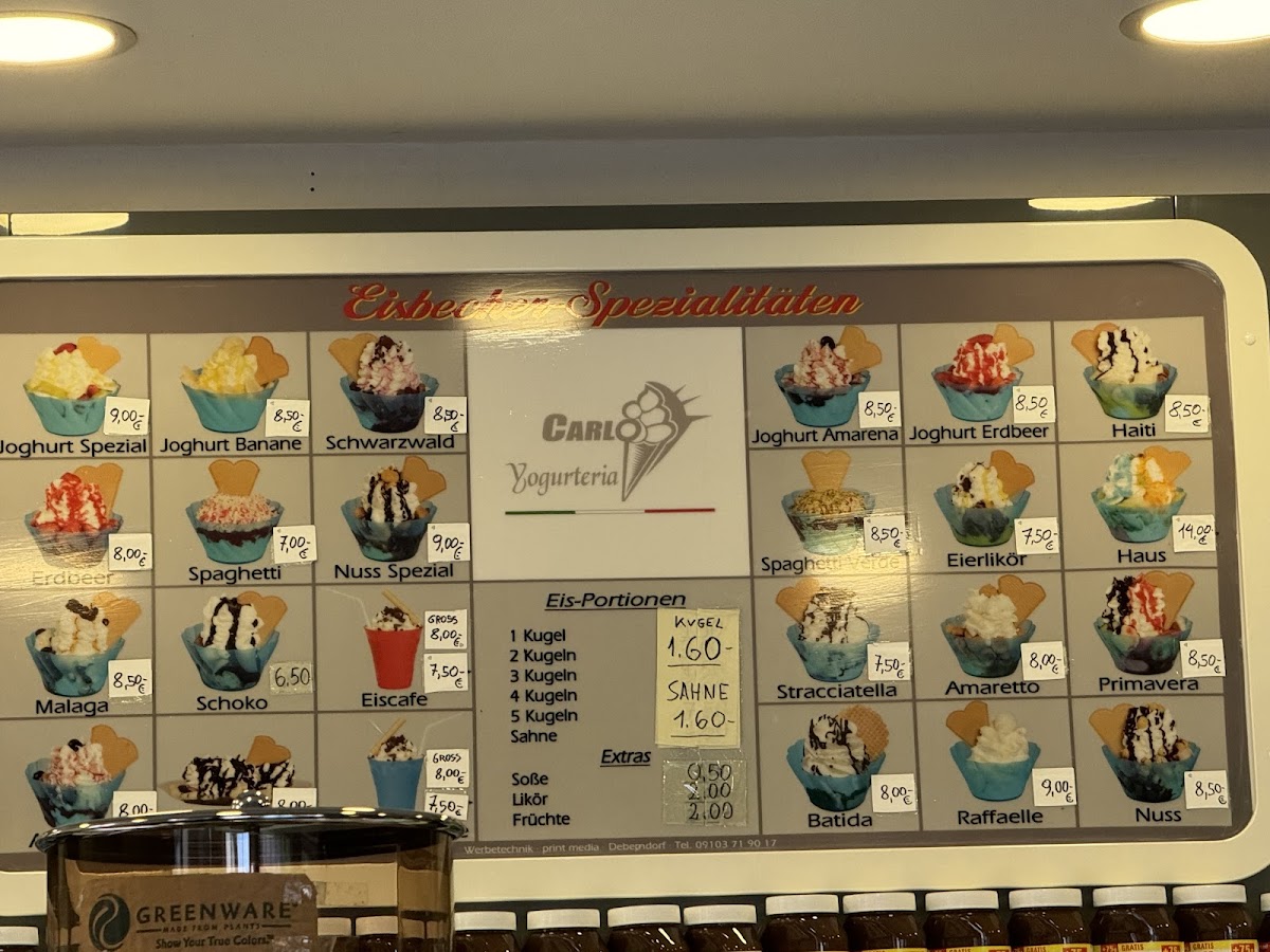 Yogurteria Carlo Photo Menu 1