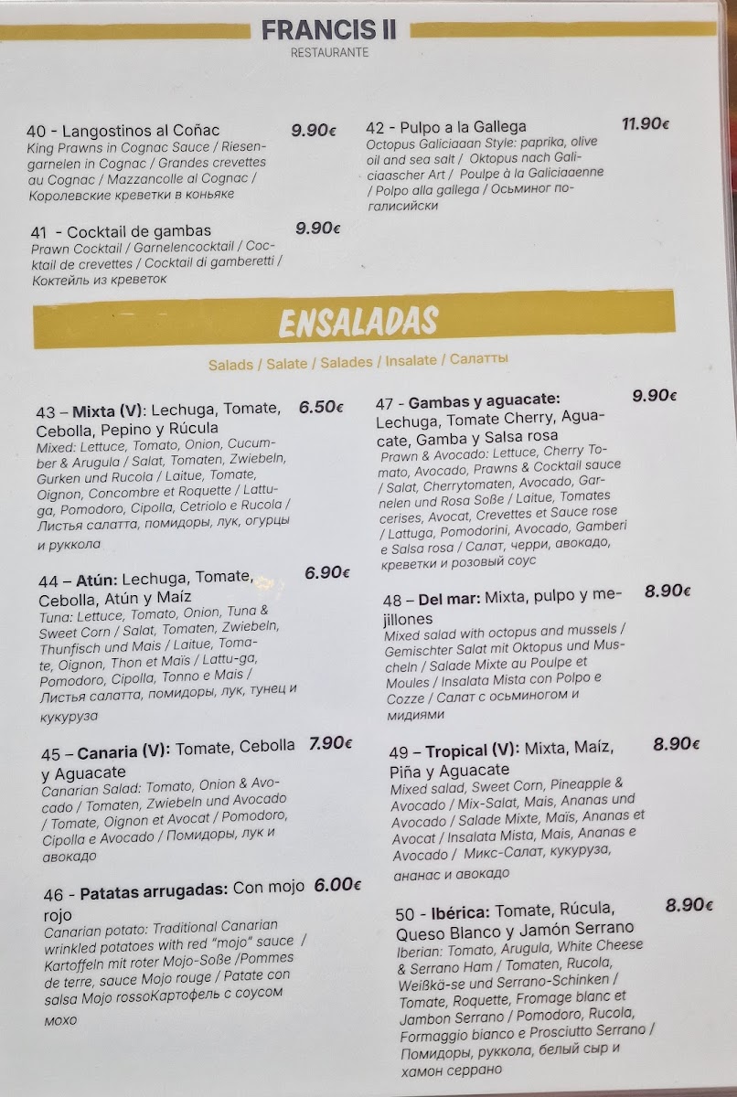 Bar Restaurante Francis II Photo Menu 2