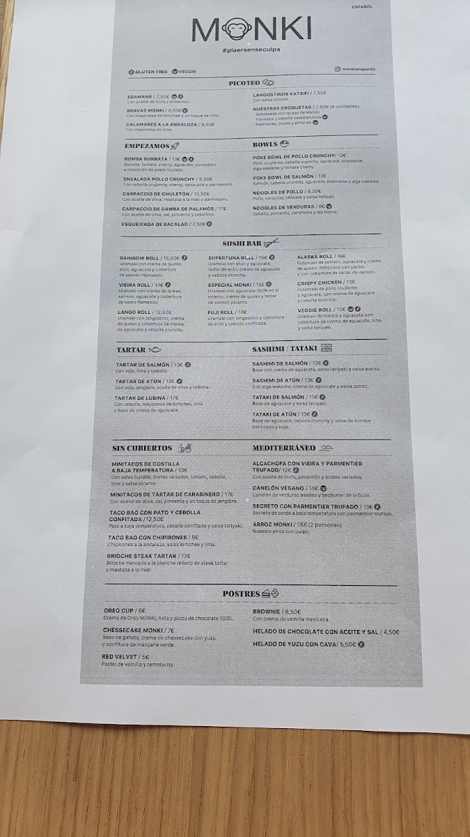MONKI RESTAURANT Photo Menu 3