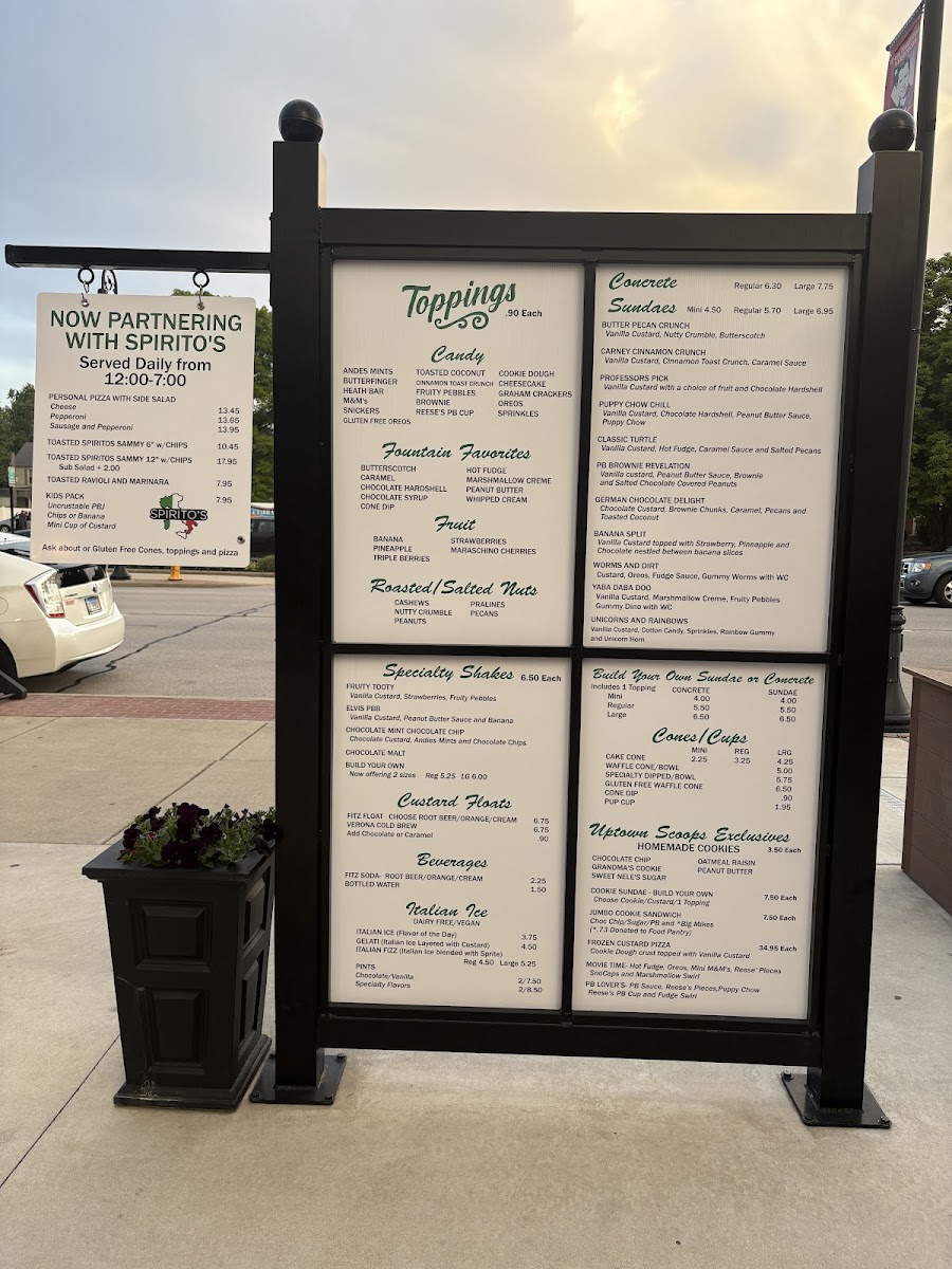 Uptown Scoops Photo Menu 2