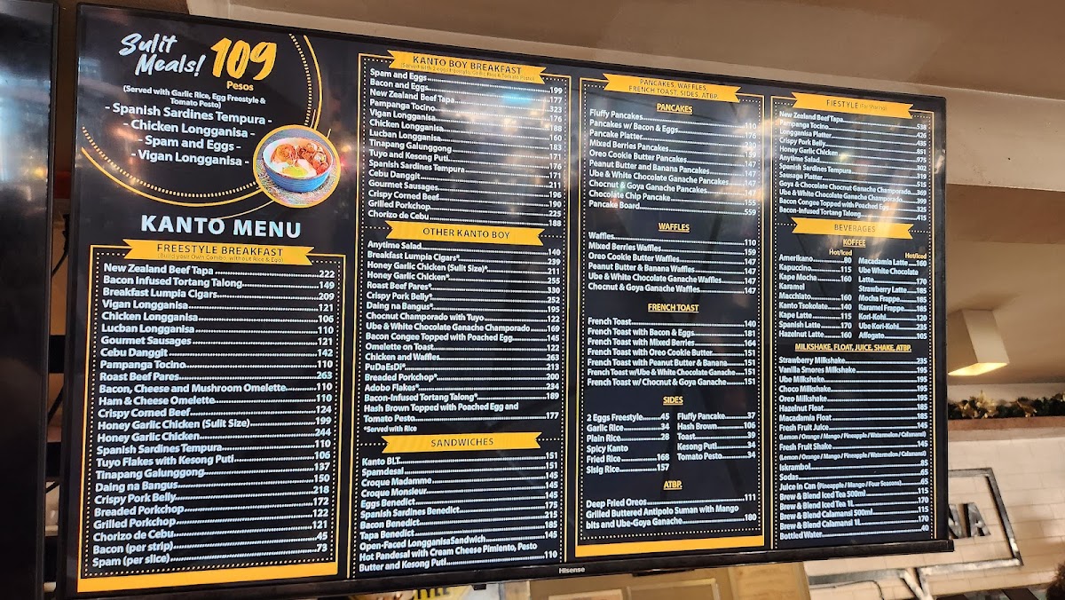Kanto Freestyle Breakfast Photo Menu 2
