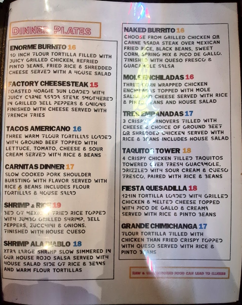 Taco Factory Mexican Cuisine Photo Menu 10