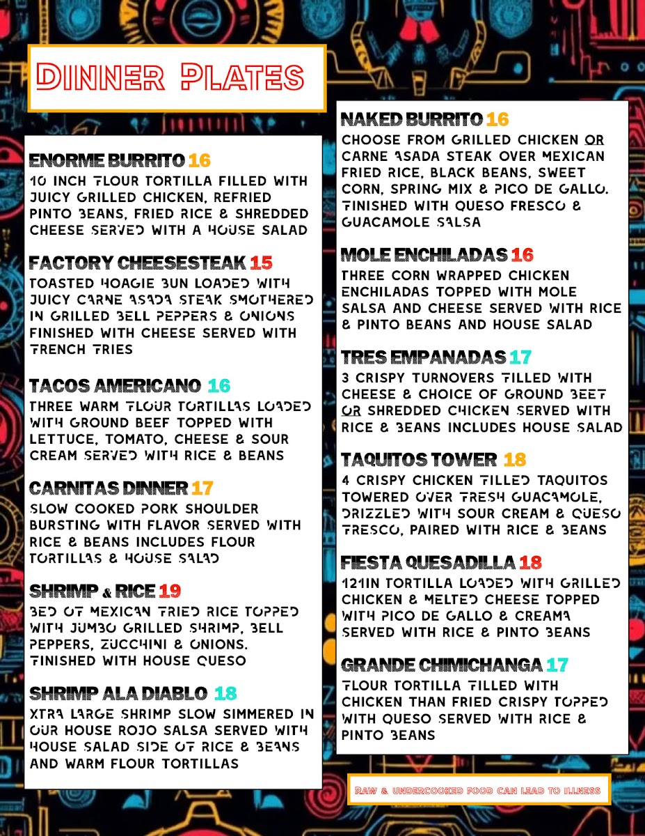Taco Factory Mexican Cuisine Photo Menu 9