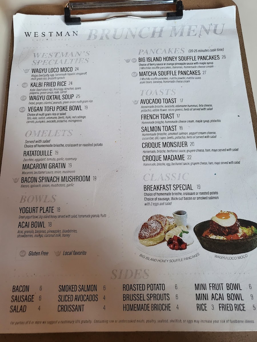 WESTMAN Cafe Lounge Photo Menu 9