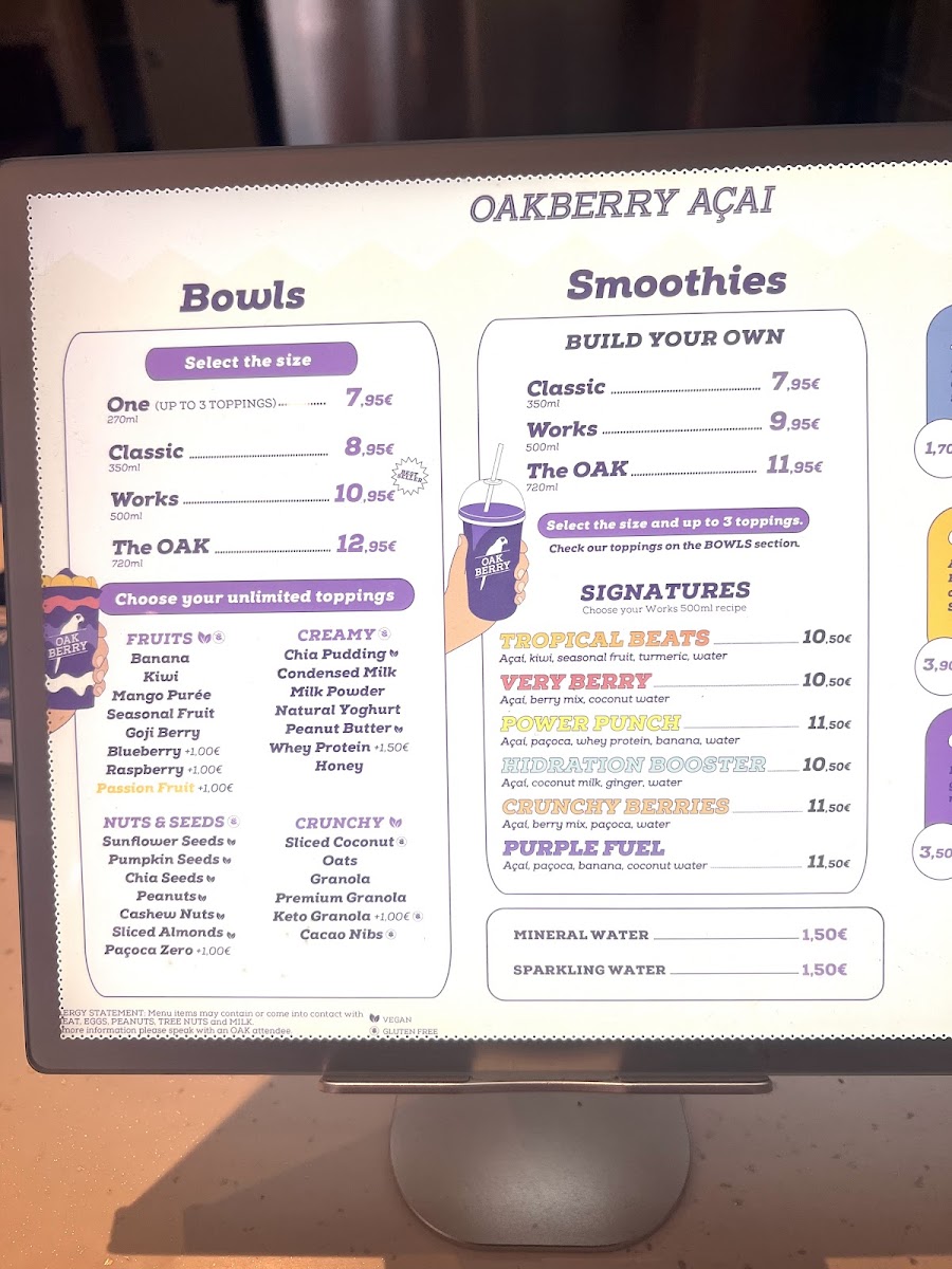 OAKBERRY AÇAÍ - Las Americas Photo Menu 3