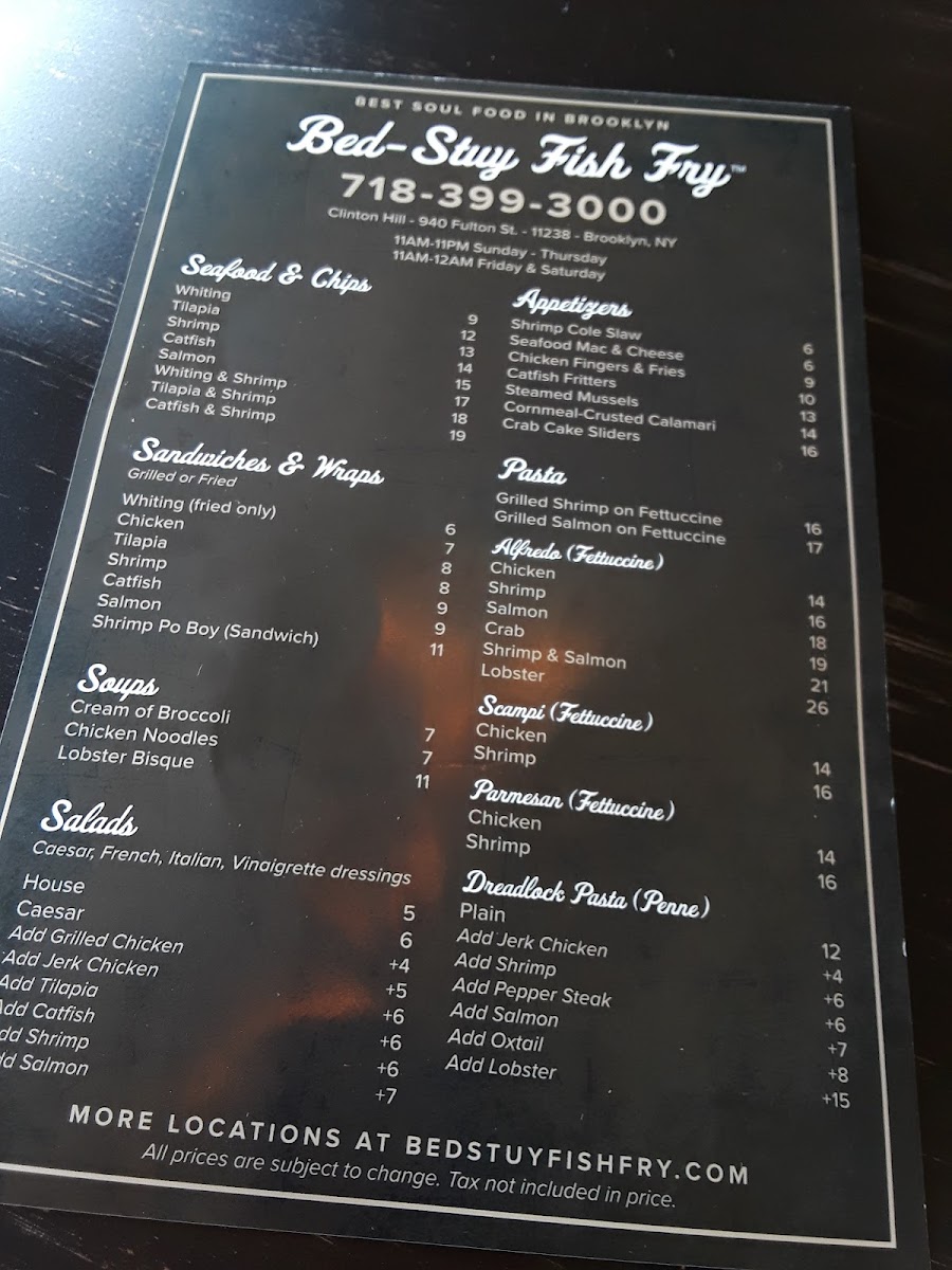 Bed-Stuy Fish Fry Photo Menu 4