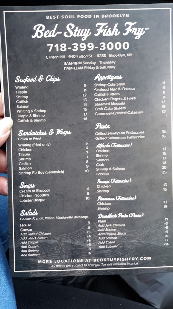 Bed-Stuy Fish Fry Photo Menu 5