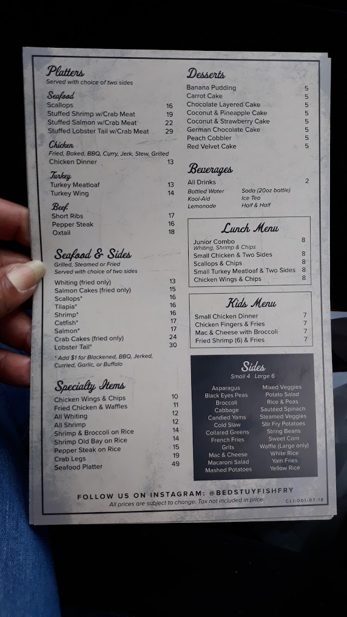 Bed-Stuy Fish Fry Photo Menu 8