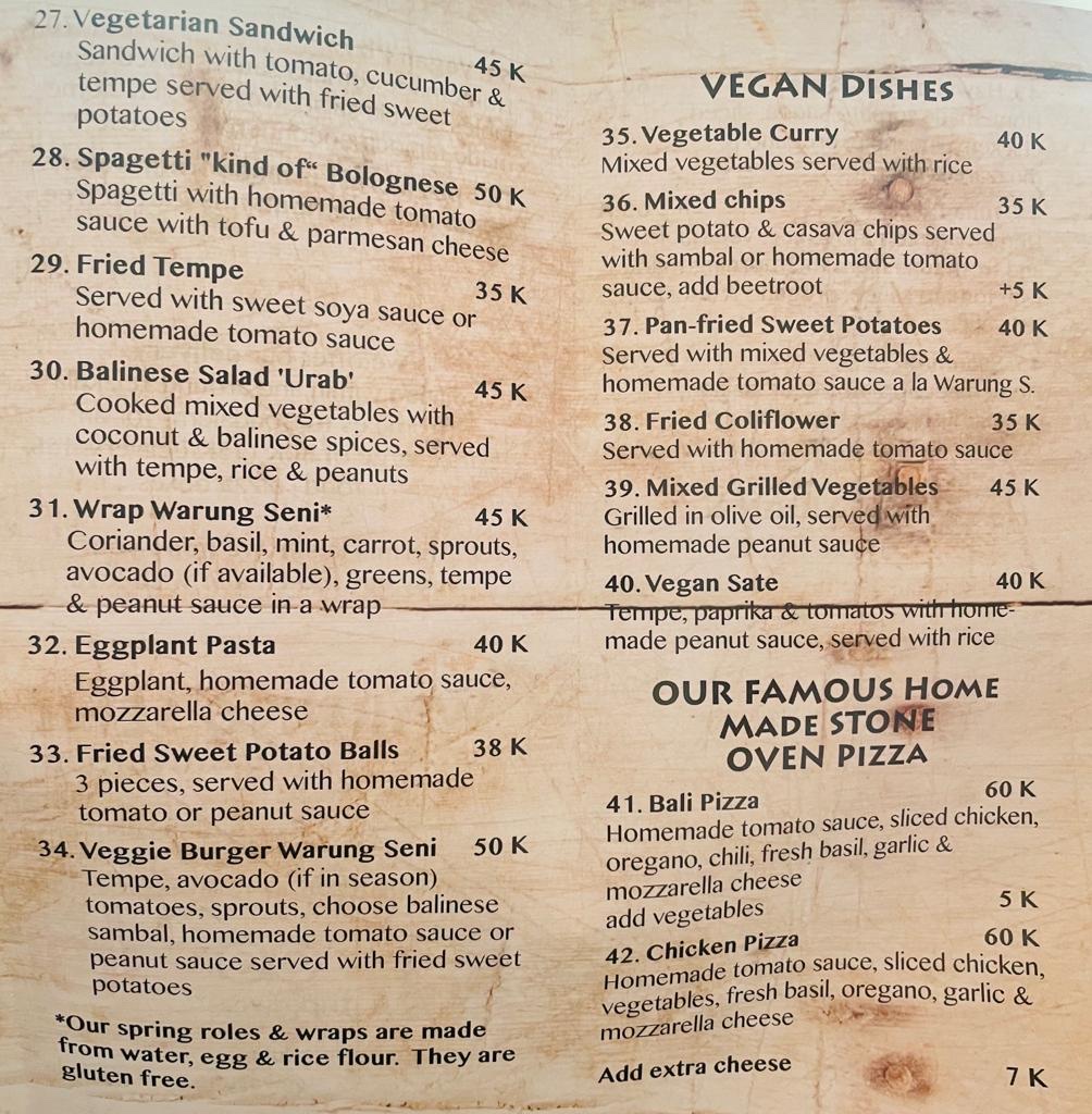 Warung Seni Tejakula Photo Menu 10