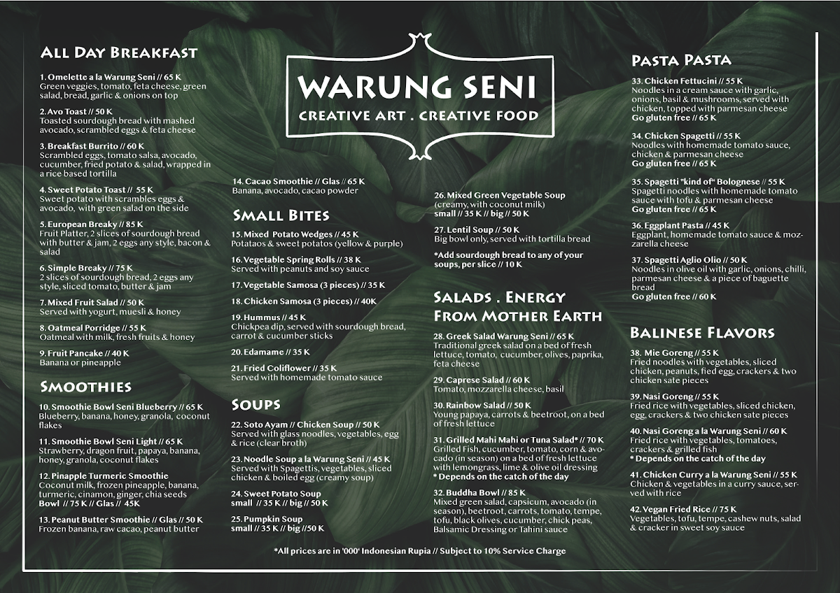 Warung Seni Tejakula Photo Menu 2