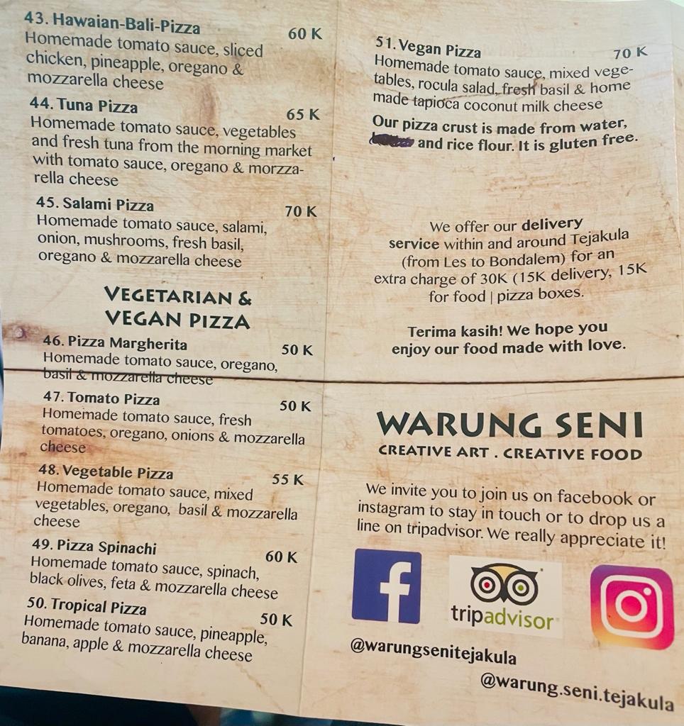Warung Seni Tejakula Photo Menu 6
