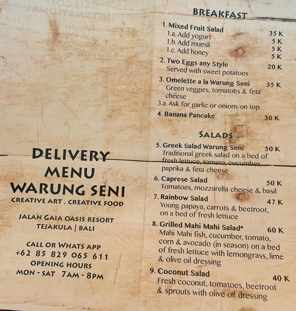 Warung Seni Tejakula Photo Menu 7
