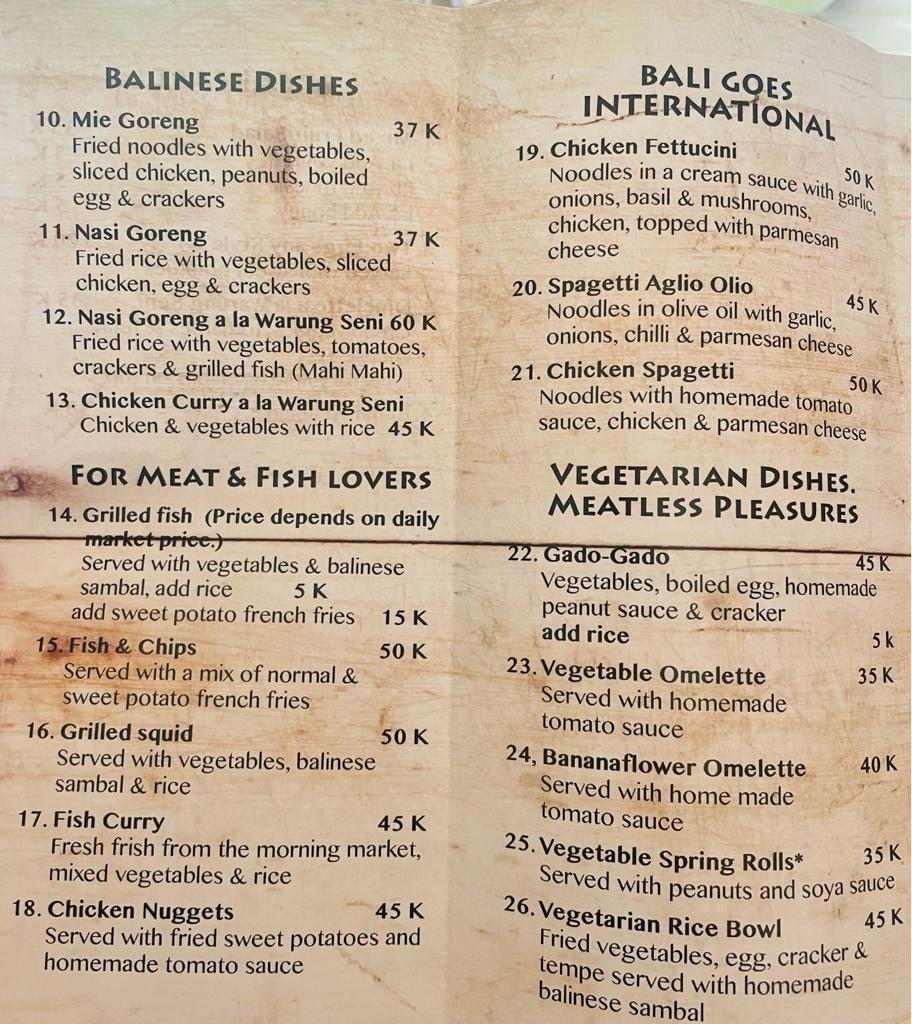 Warung Seni Tejakula Photo Menu 9