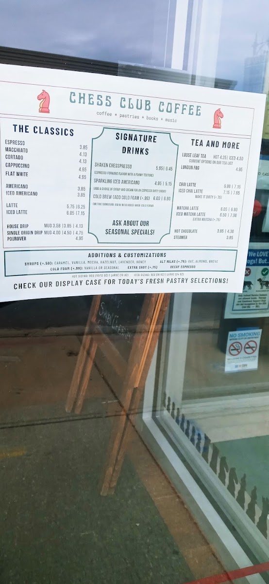 Chess Club Coffee Photo Menu 3