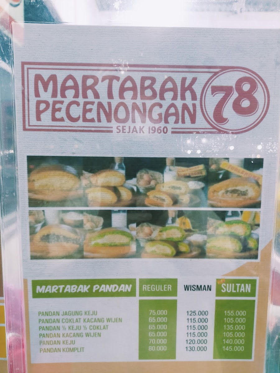 Martabak Pecenongan 78 Photo Menu 5