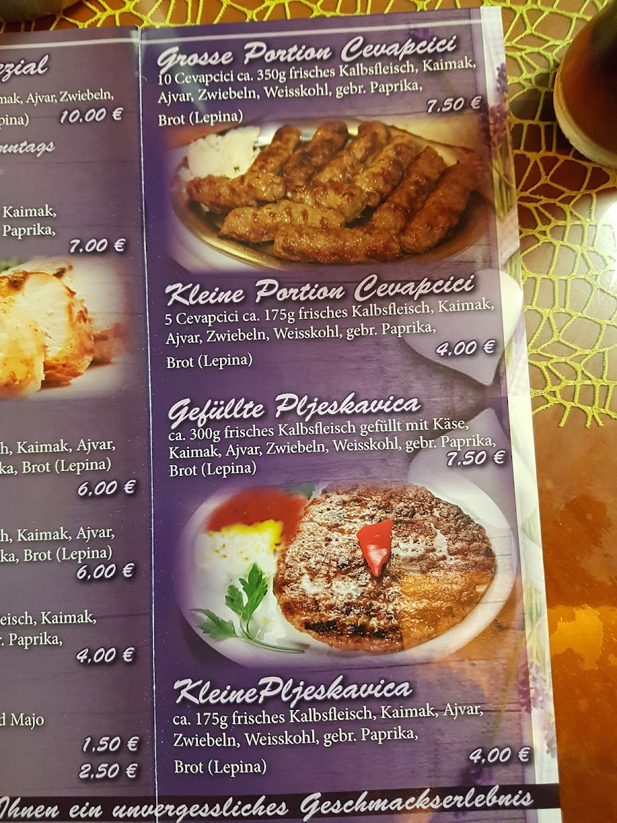 Restaurant Aida Photo Menu 1