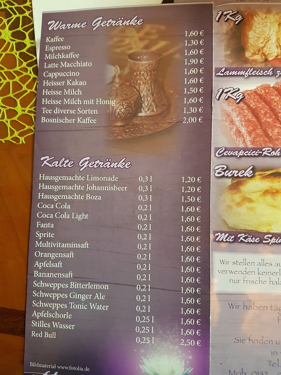 Restaurant Aida Photo Menu 3