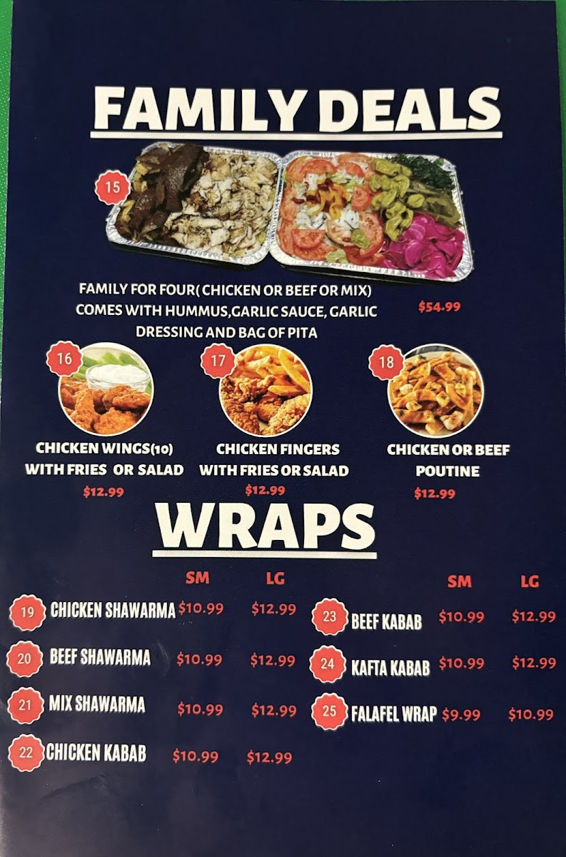 Shawarma Dubai Photo Menu 2