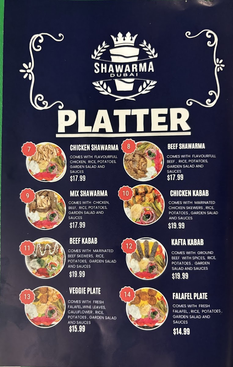 Shawarma Dubai Photo Menu 3