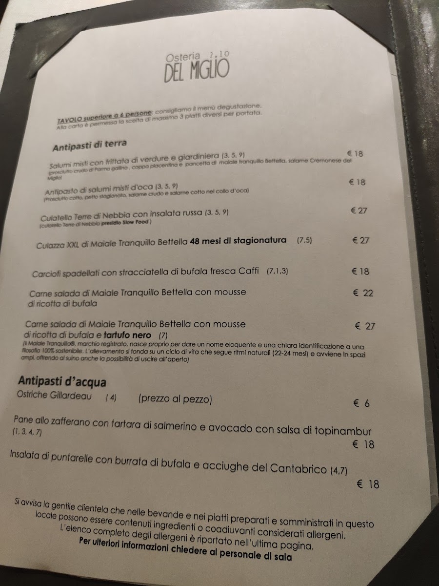 Osteria del Miglio 2.10 Photo Menu 5
