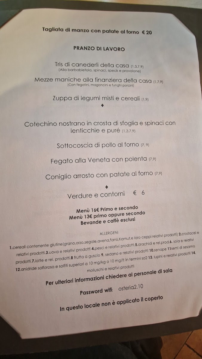 Osteria del Miglio 2.10 Photo Menu 6