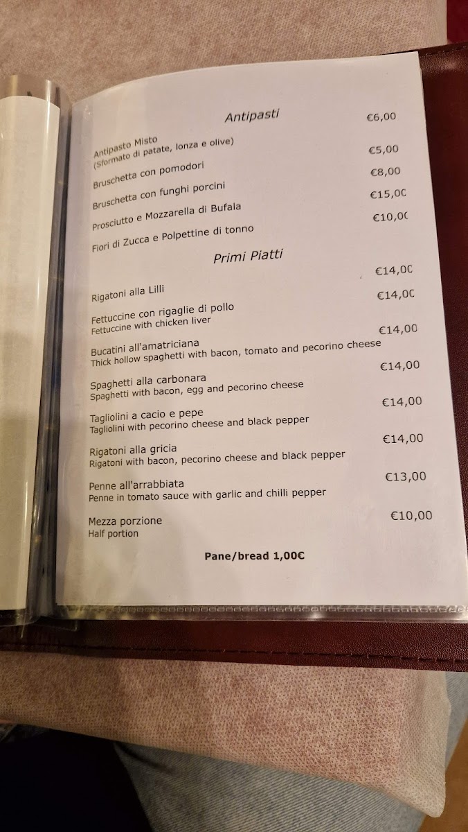 Trattoria Lilli Photo Menu 2