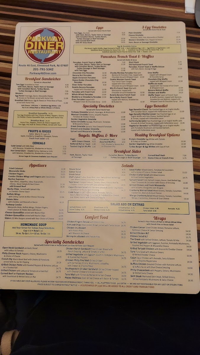 Parkway Diner Photo Menu 3