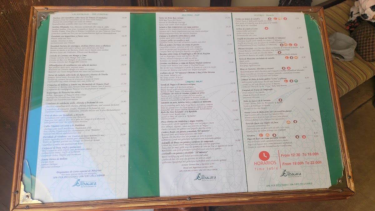 Restaurante Albacara Photo Menu 1