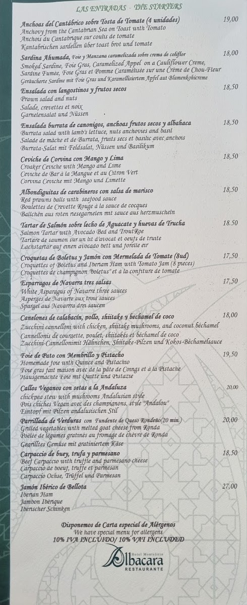 Restaurante Albacara Photo Menu 3