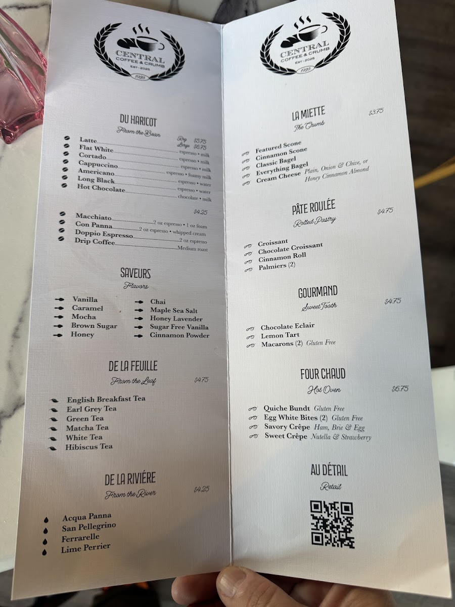 Central Coffee & Crumb Photo Menu 2