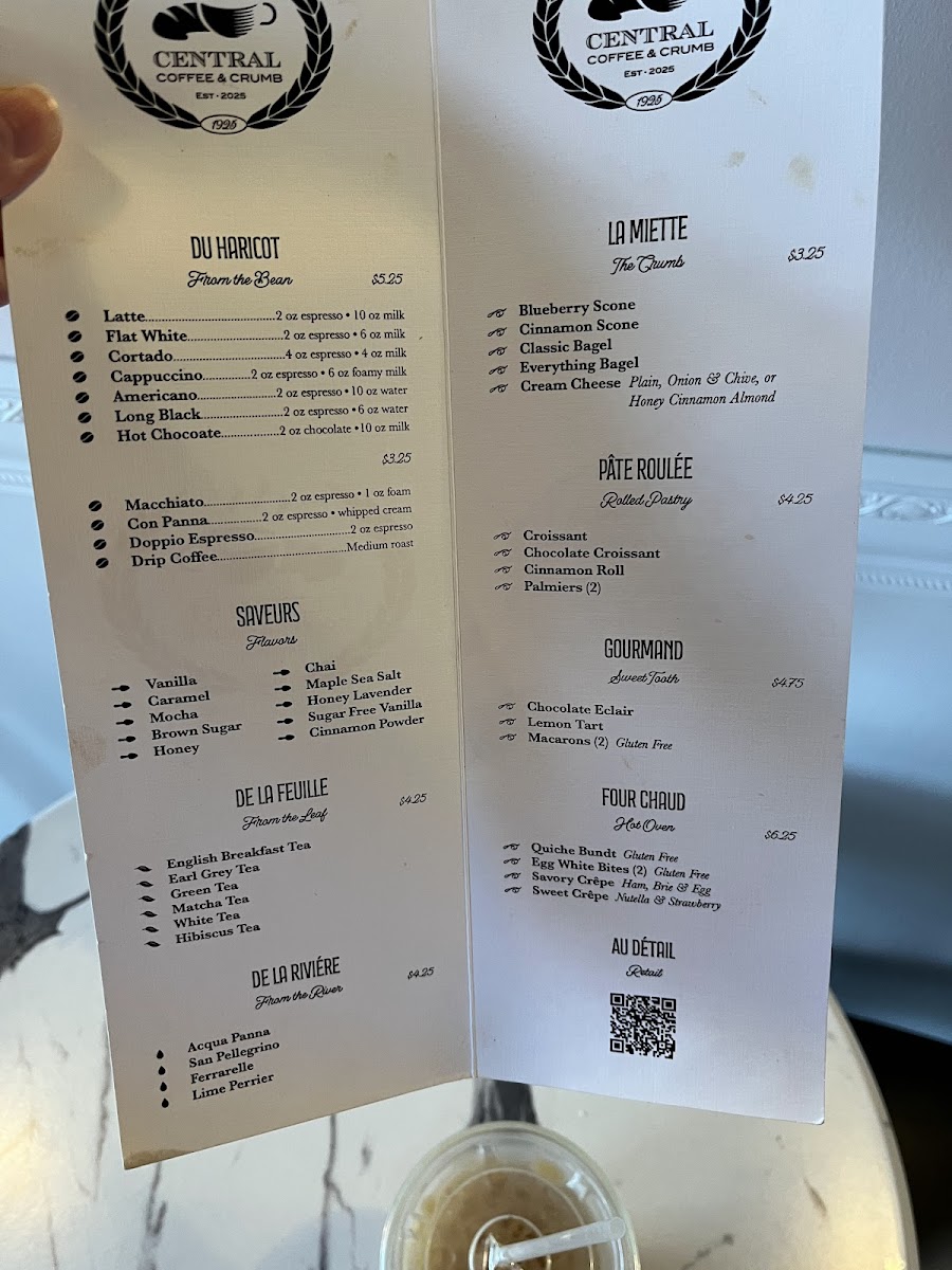 Central Coffee & Crumb Photo Menu 4