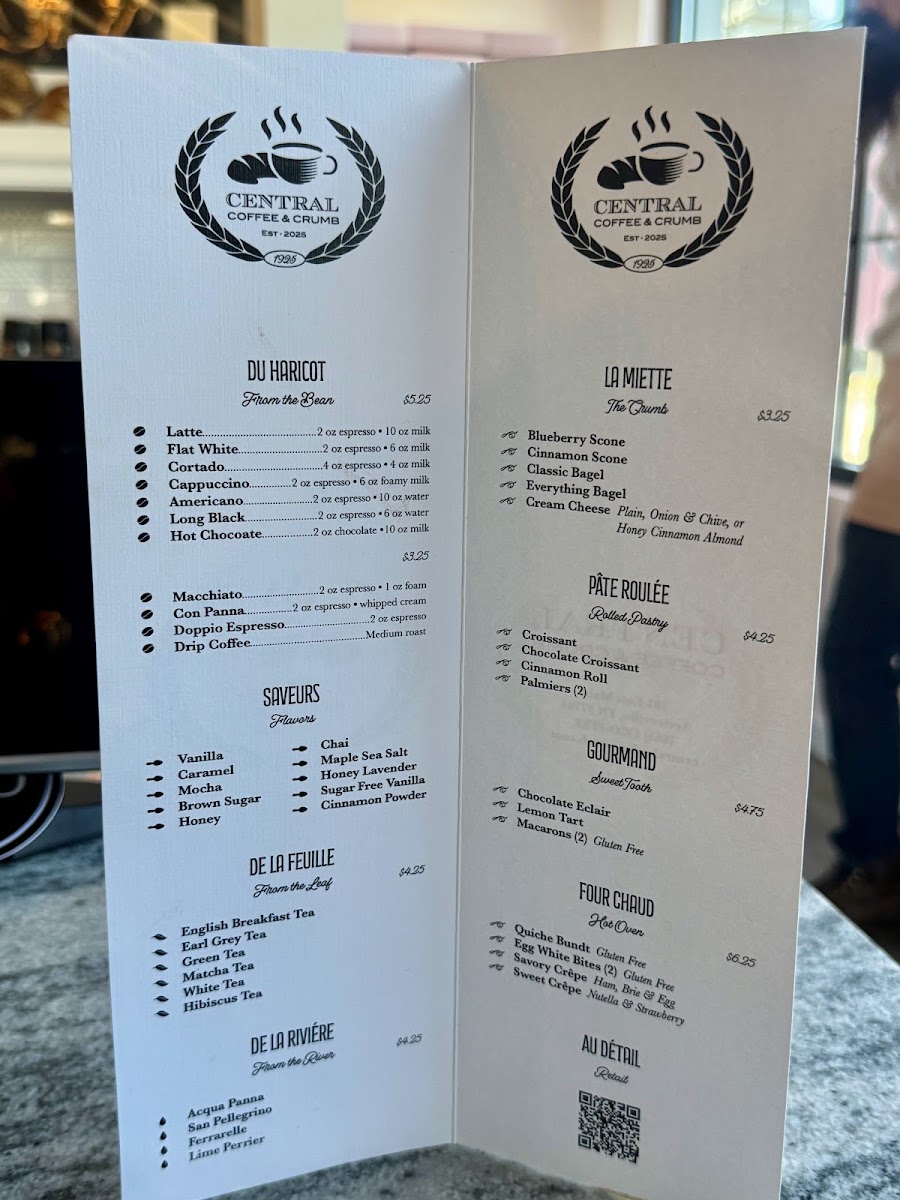 Central Coffee & Crumb Photo Menu 5