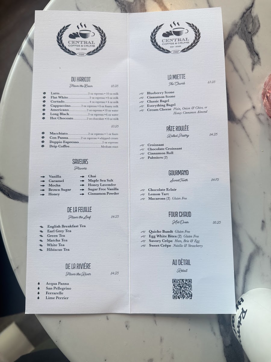 Central Coffee & Crumb Photo Menu 6