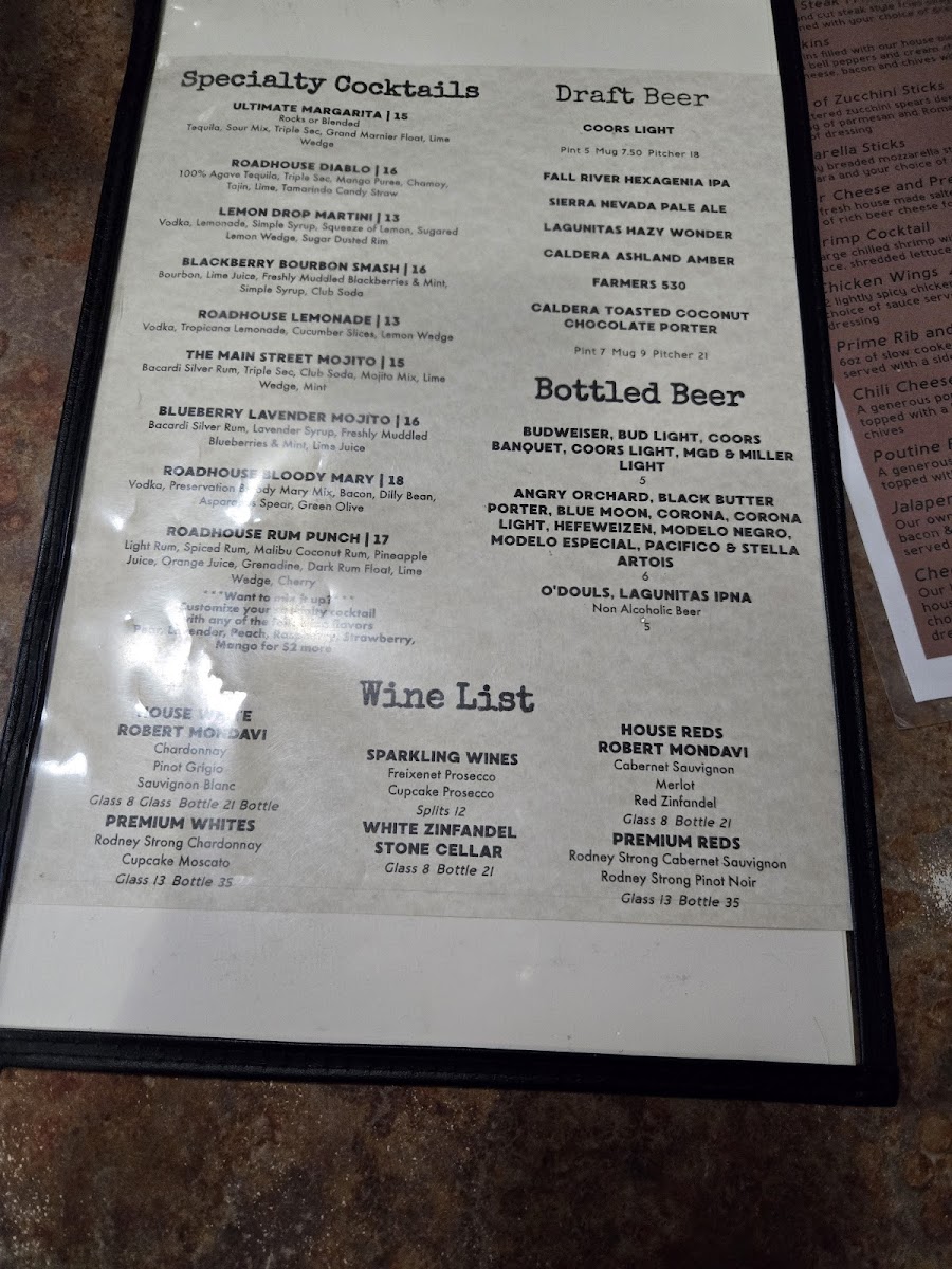 Jefferson's Roadhouse Photo Menu 10