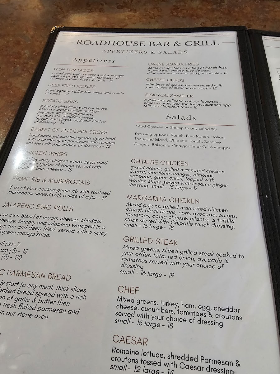 Jefferson's Roadhouse Photo Menu 3