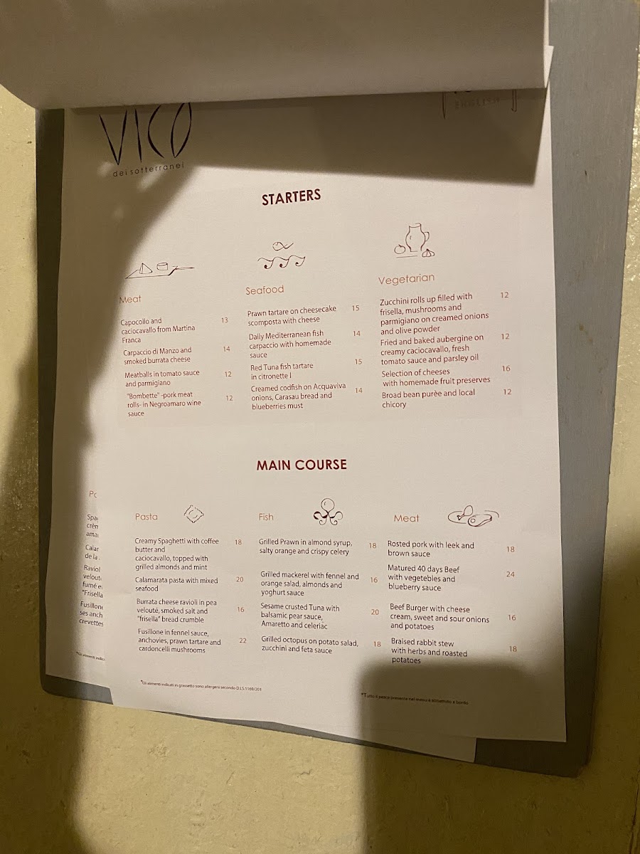 Vico dei Sotterranei Photo Menu 7