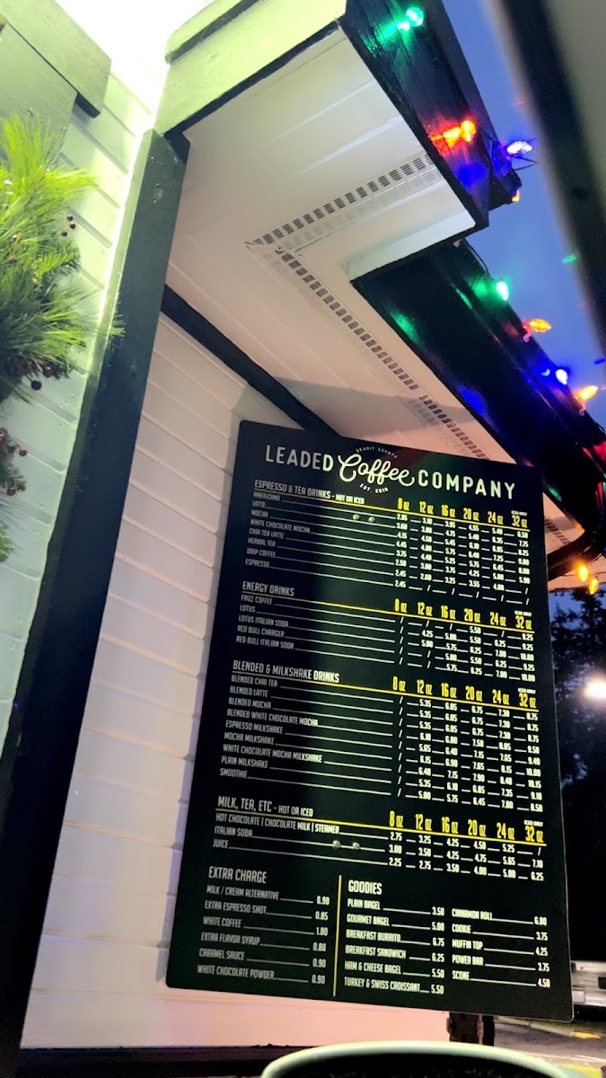 Leaded Coffee Company Photo Menu 1