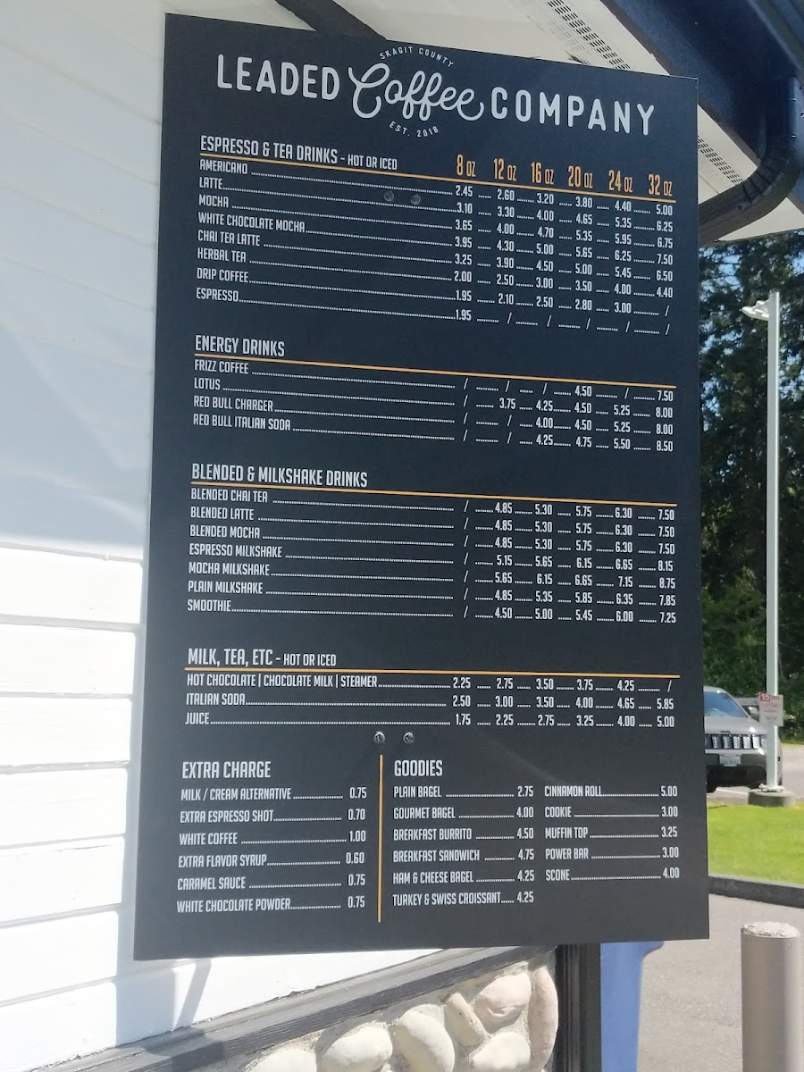 Leaded Coffee Company Photo Menu 3