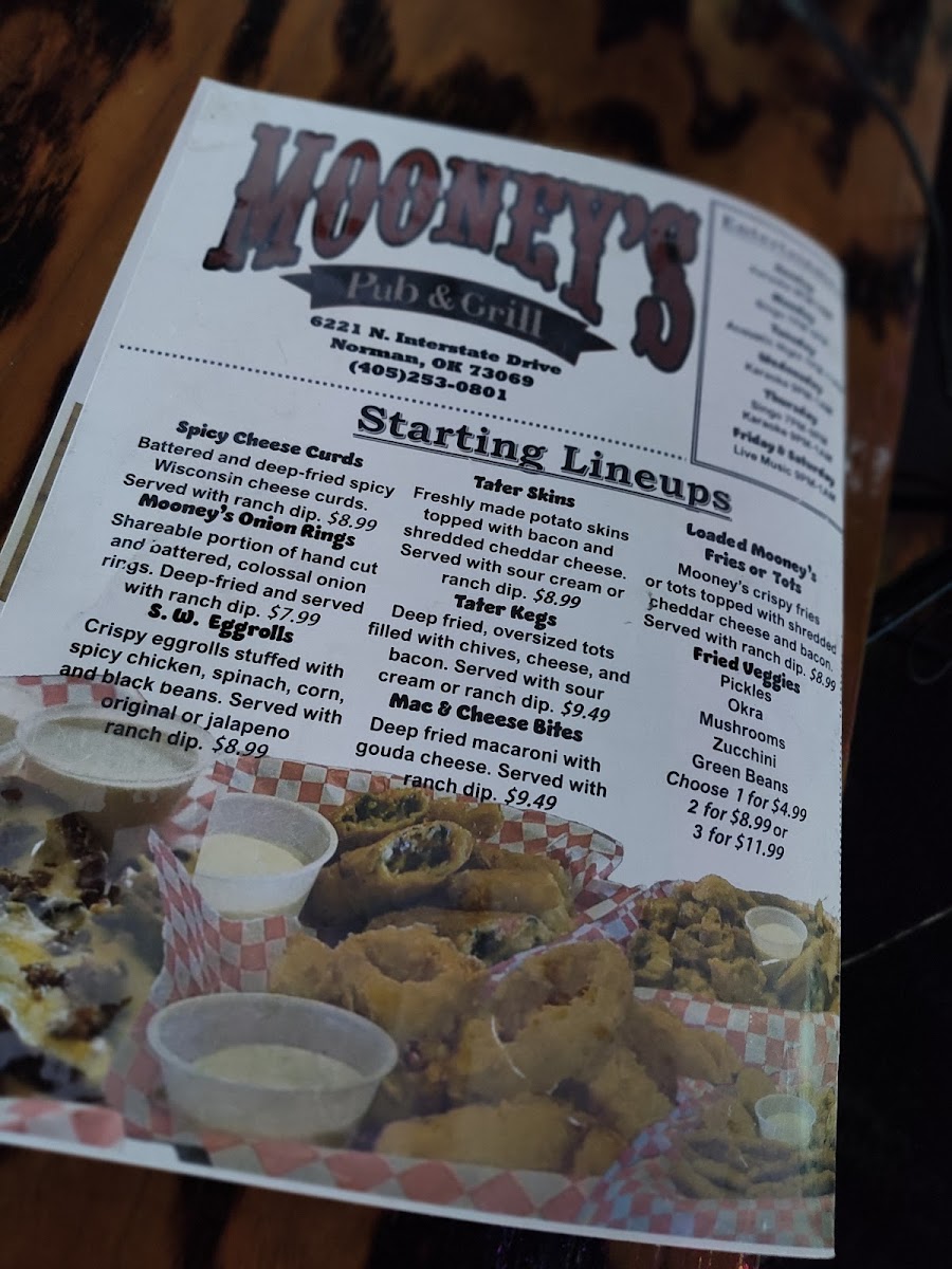 Mooney's Pub & Grill Photo Menu 2