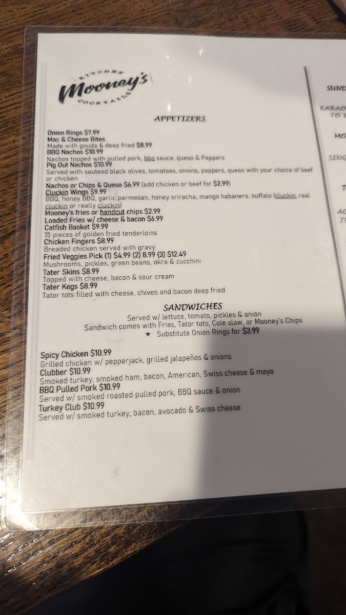 Mooney's Pub & Grill Photo Menu 6