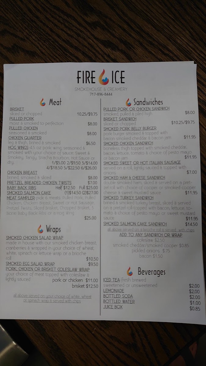 Fire & Ice Smokehouse & Creamery Photo Menu 8