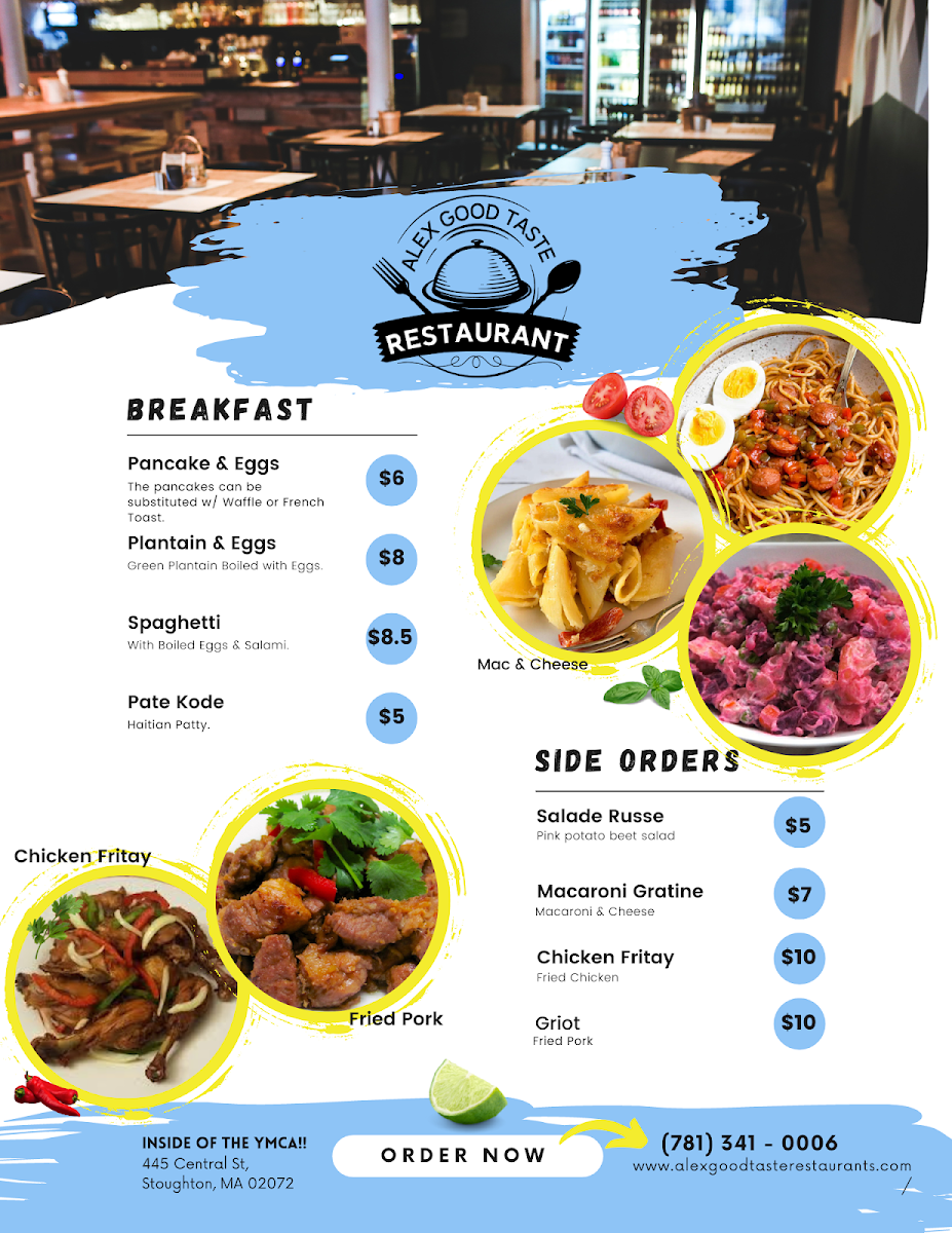 Alex Good Taste Restaurant Photo Menu 1
