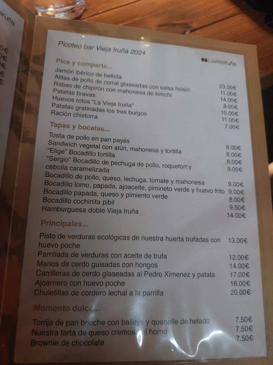 Restaurante La Vieja Iruña Photo Menu 8