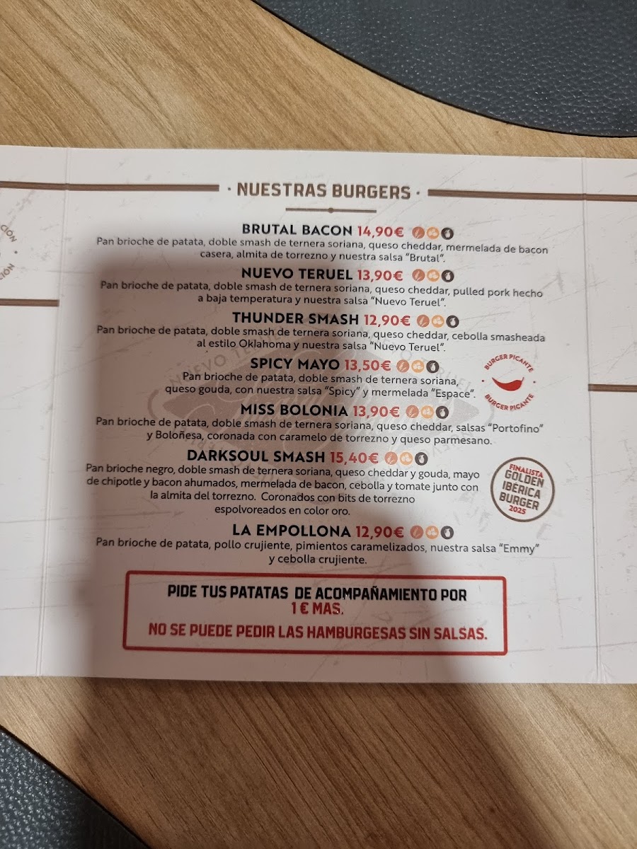 Nuevo Teruel Smashburgers Photo Menu 2